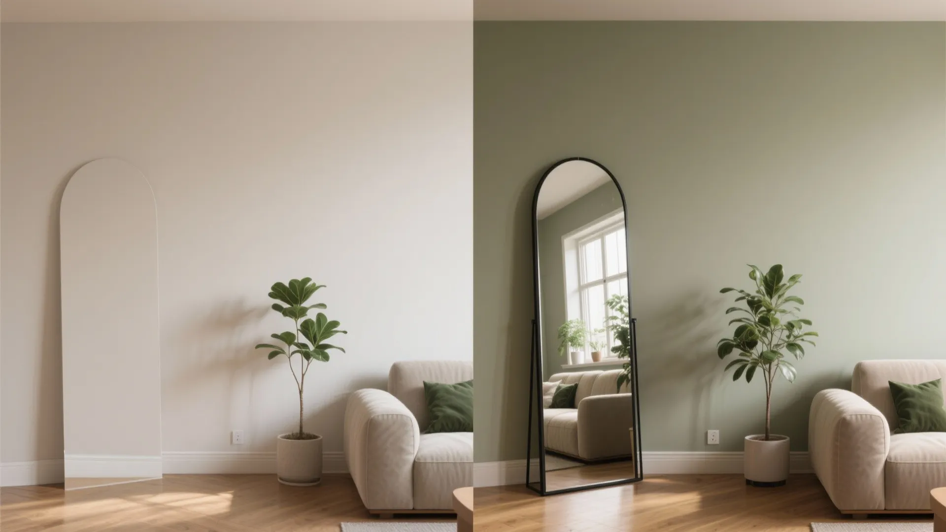 Arch-Shaped Windows or Mirrors to Amplify Light
