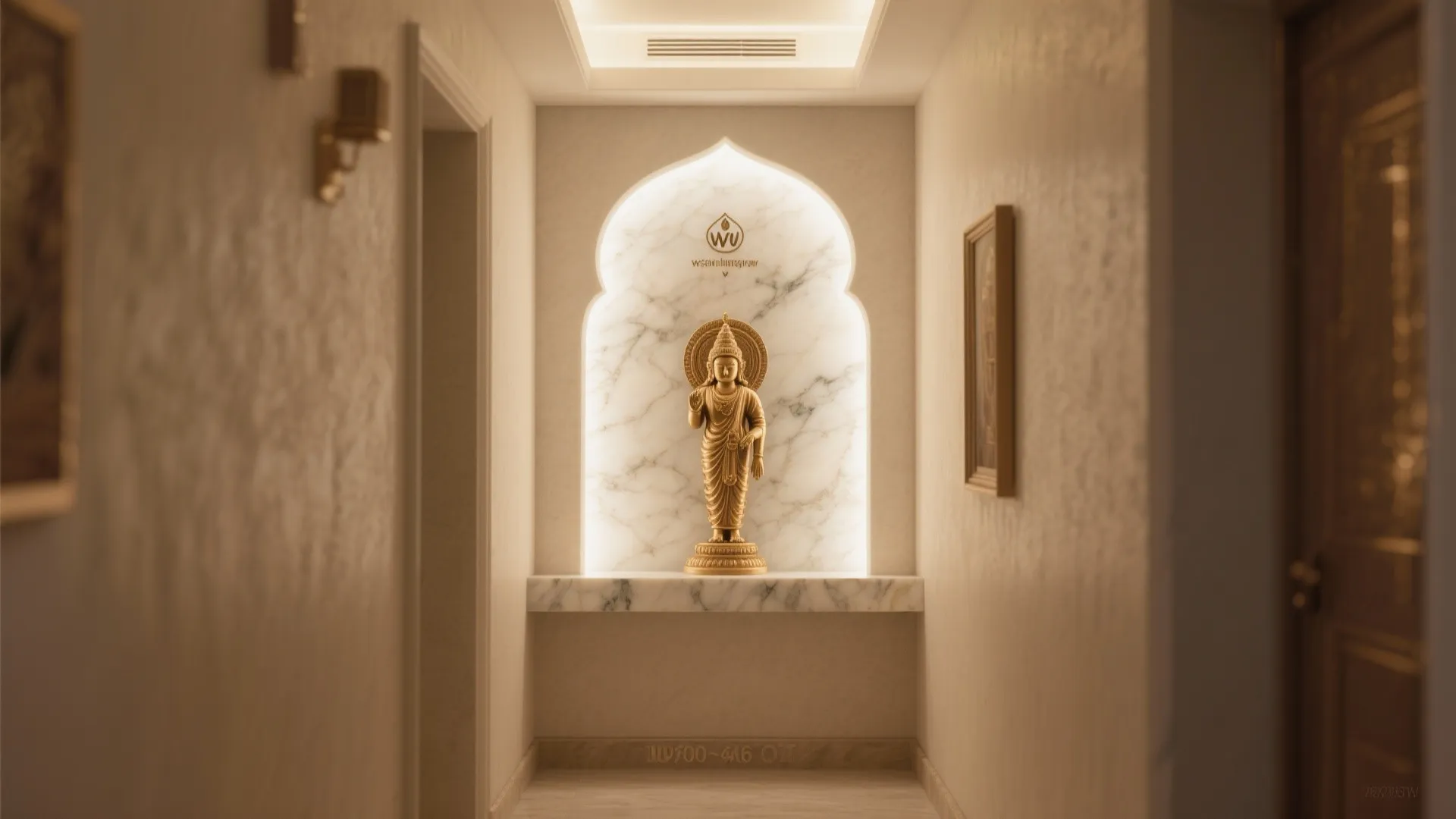 Arch Niche With Backlit Panel