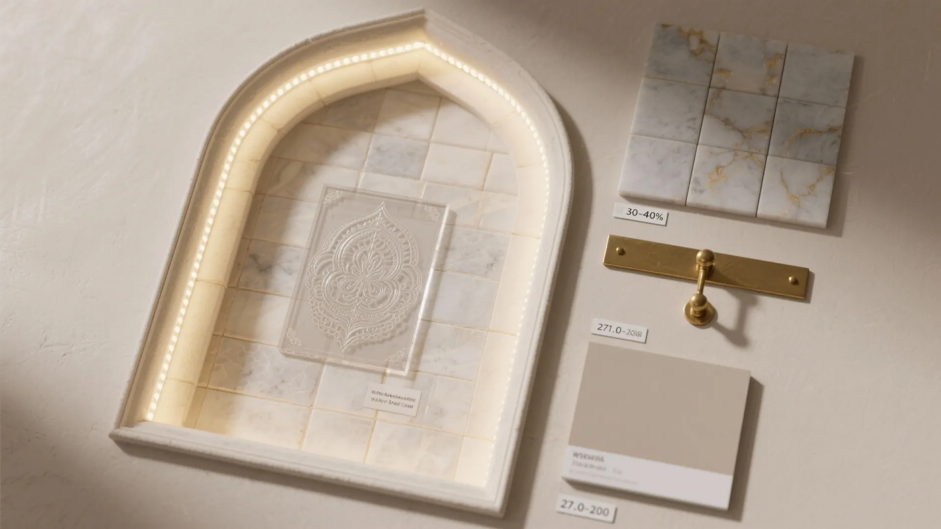 Arch Niche With Backlit Panel