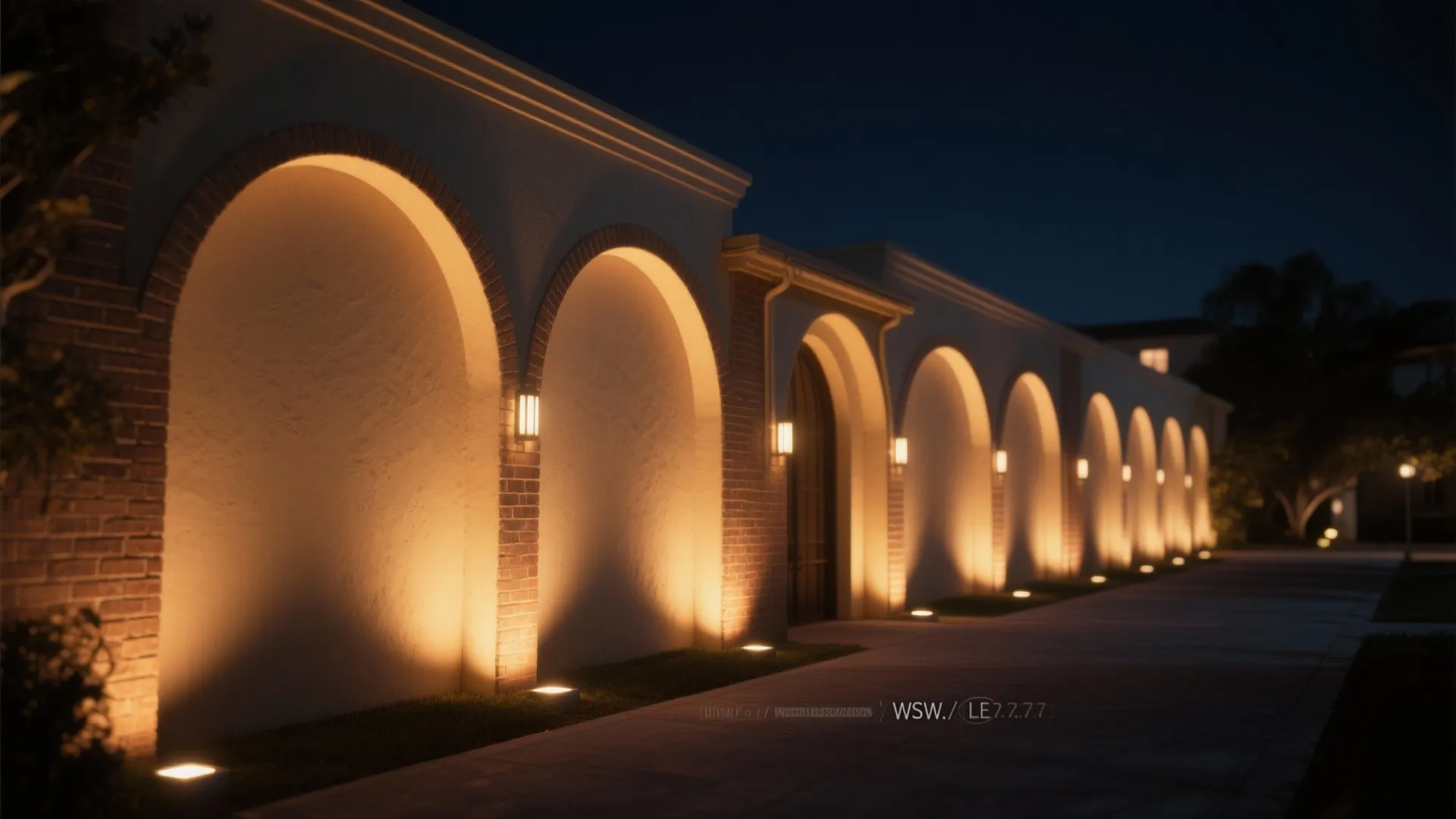 Night Lighting for Arches (Contours and Shadows)