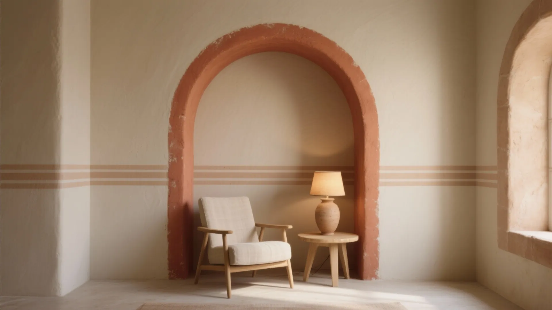 Geometric Terracotta Arch and Stripe Patterns
