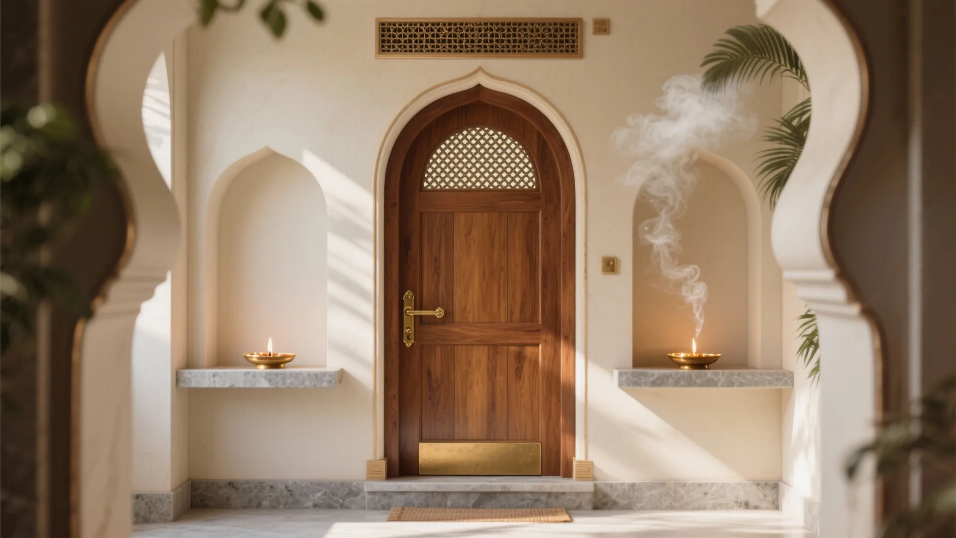 Idea 5: Arch-Top Door with Vent Grille and Threshold