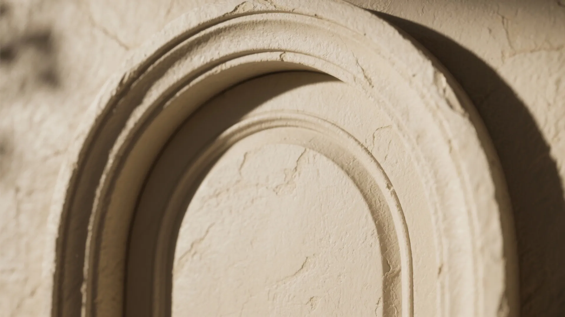 Arched Niche Cupboard with Plaster-Look Doors