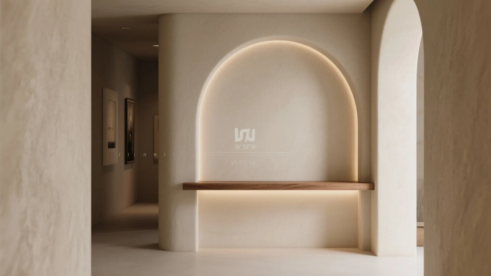 [Section: Inspiration 3] Curves and Arched Niches: Soft Geometry as a Feature Wall