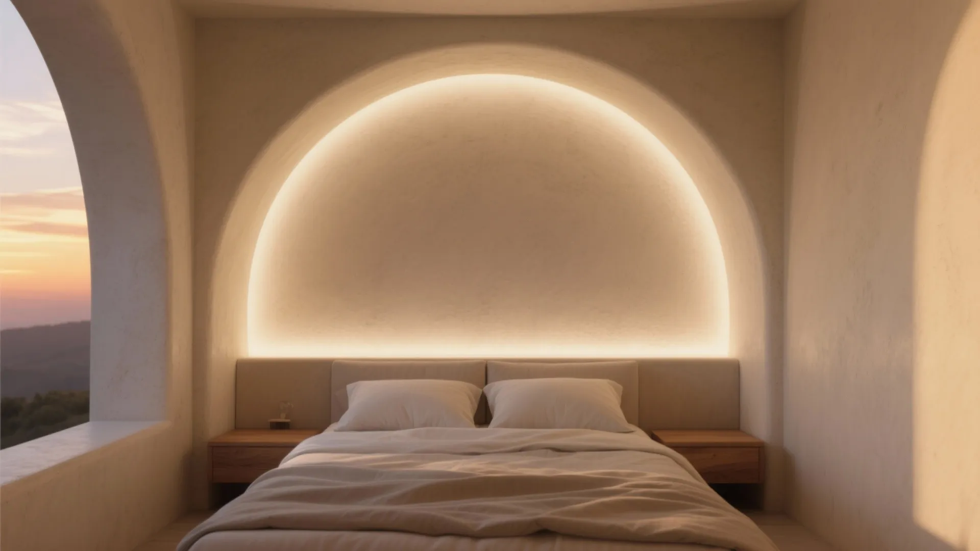 Soft Curve: A Gentle Niche with Layered Light
