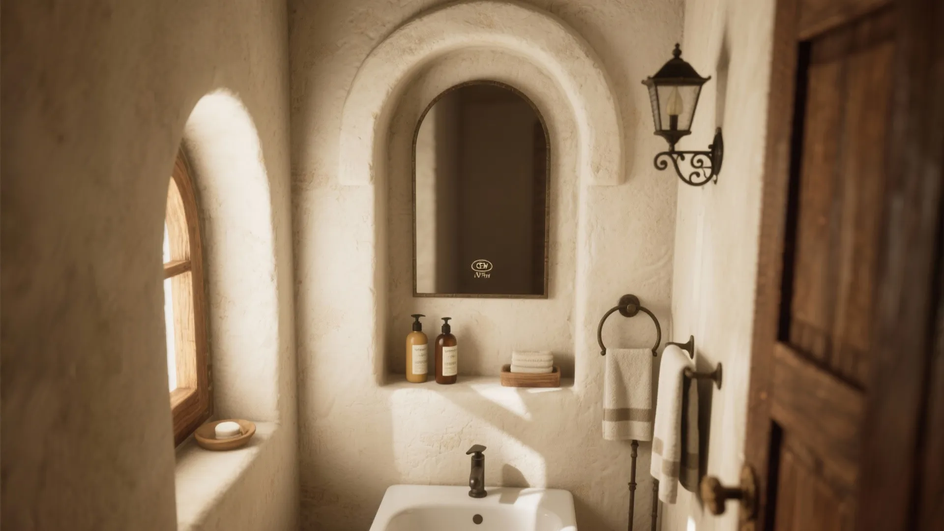 3. Arches, recessed niches and wrought iron details