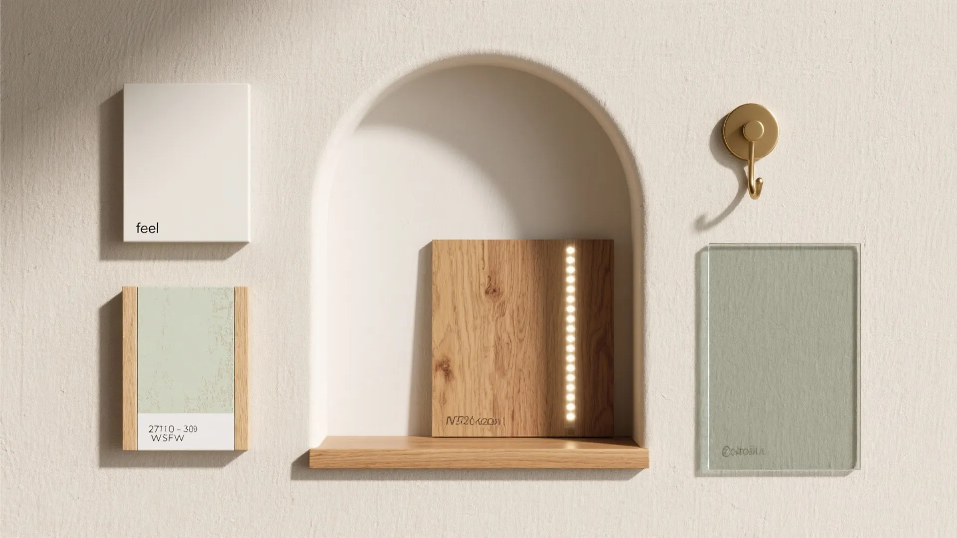 Arched niche for drop-off storage