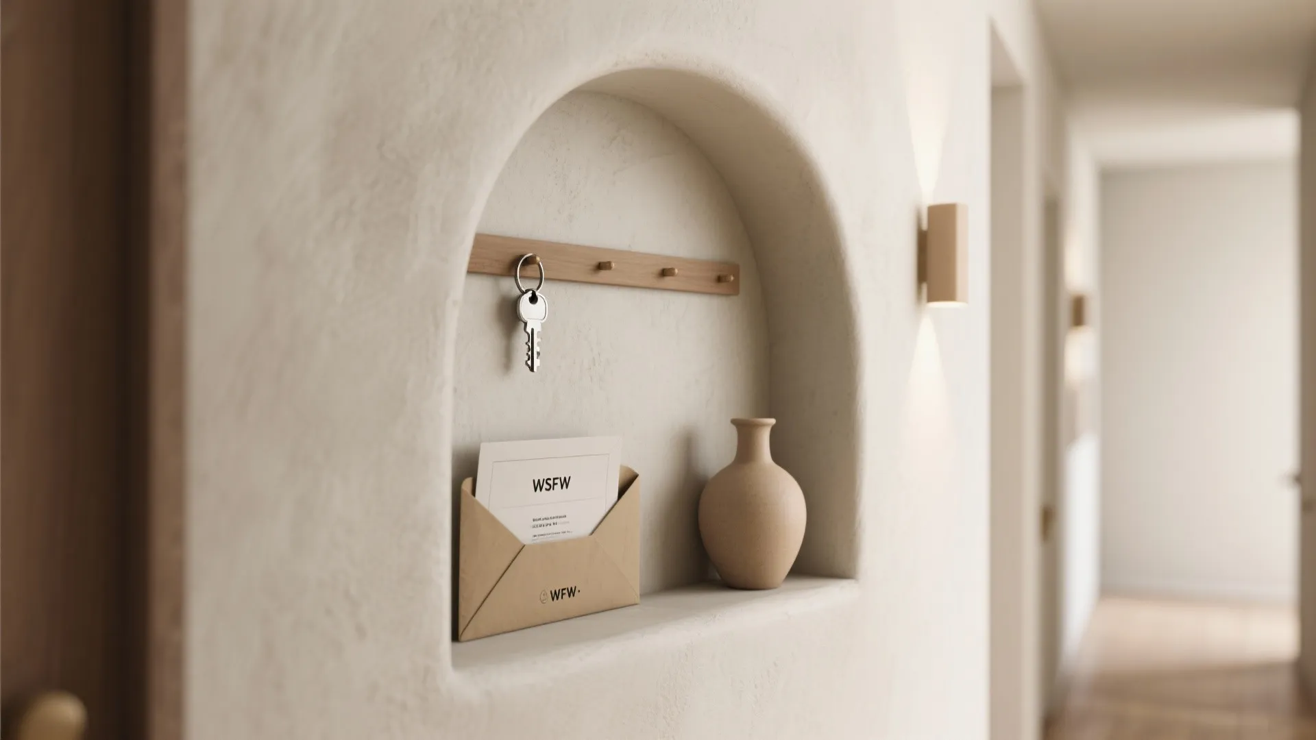 Arched Niches as Functional Hall Storage