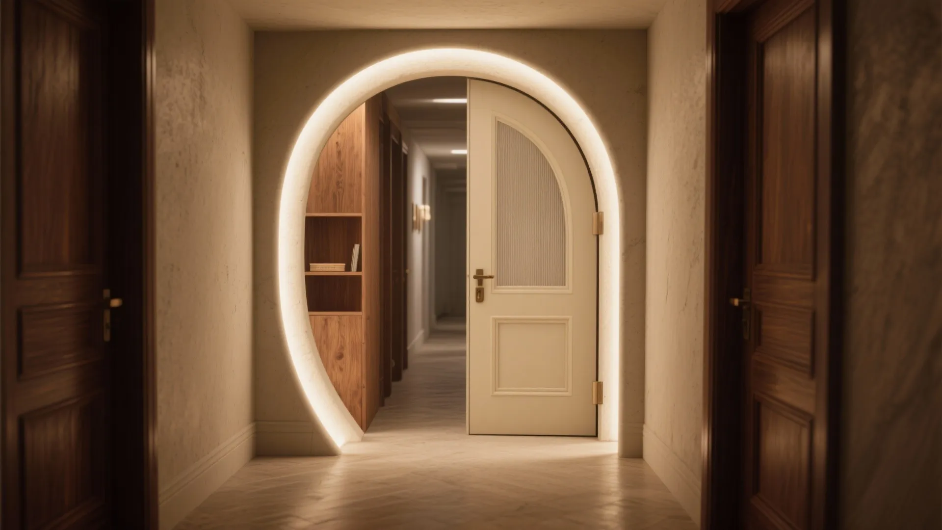 5. Curved or arched pocket doors for odd layouts