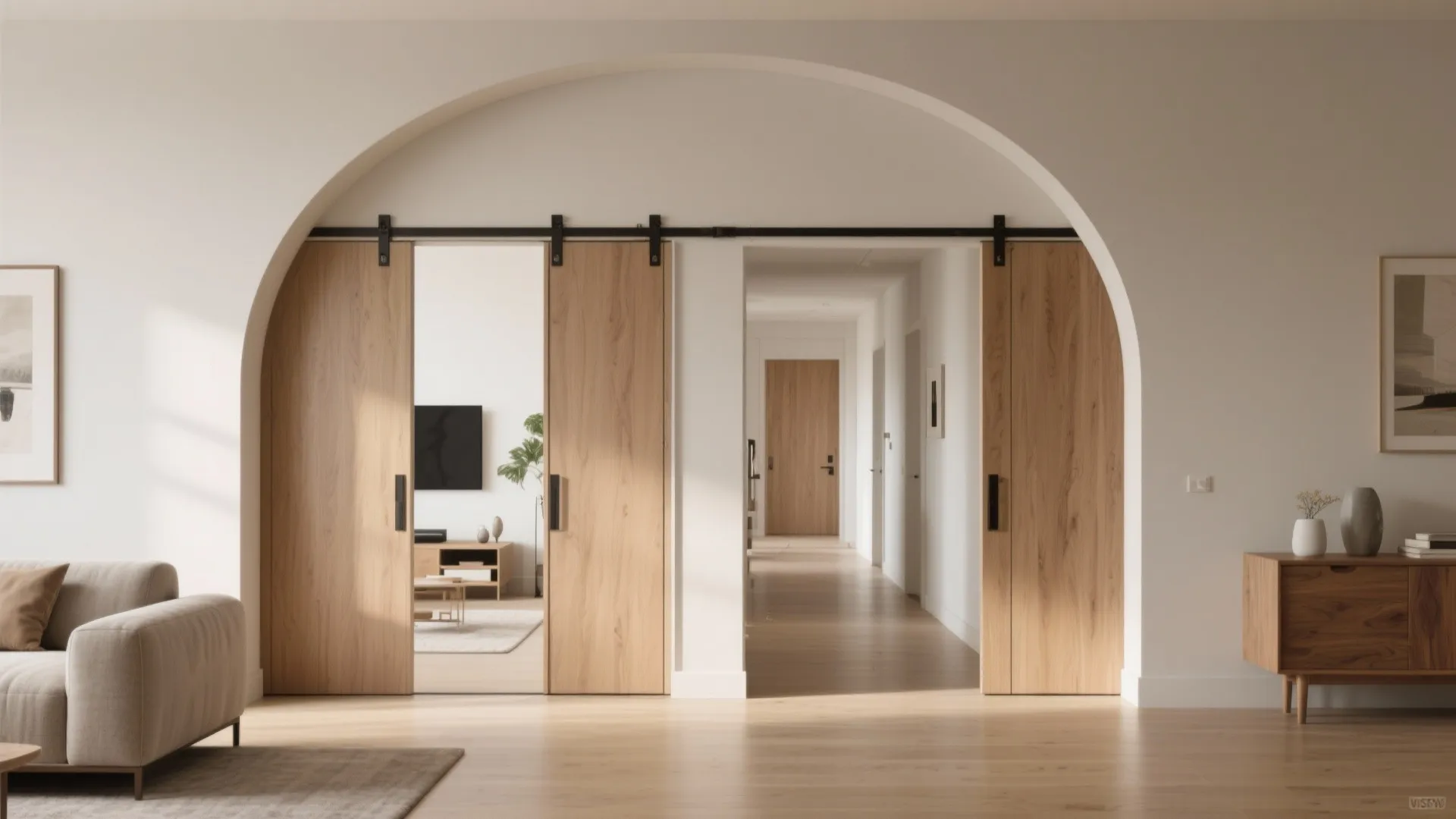 Pocketed arched openings