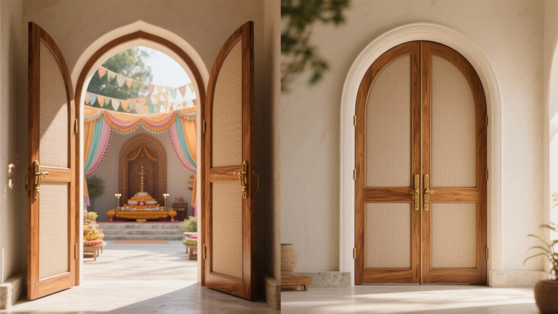 Arched Double Shutters with Acoustic Layer