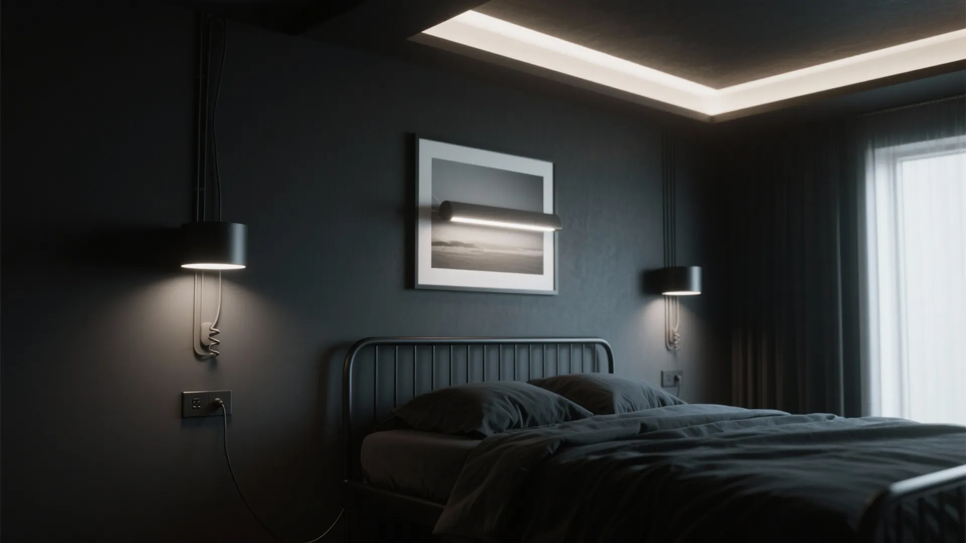 4. High-contrast architectural lighting