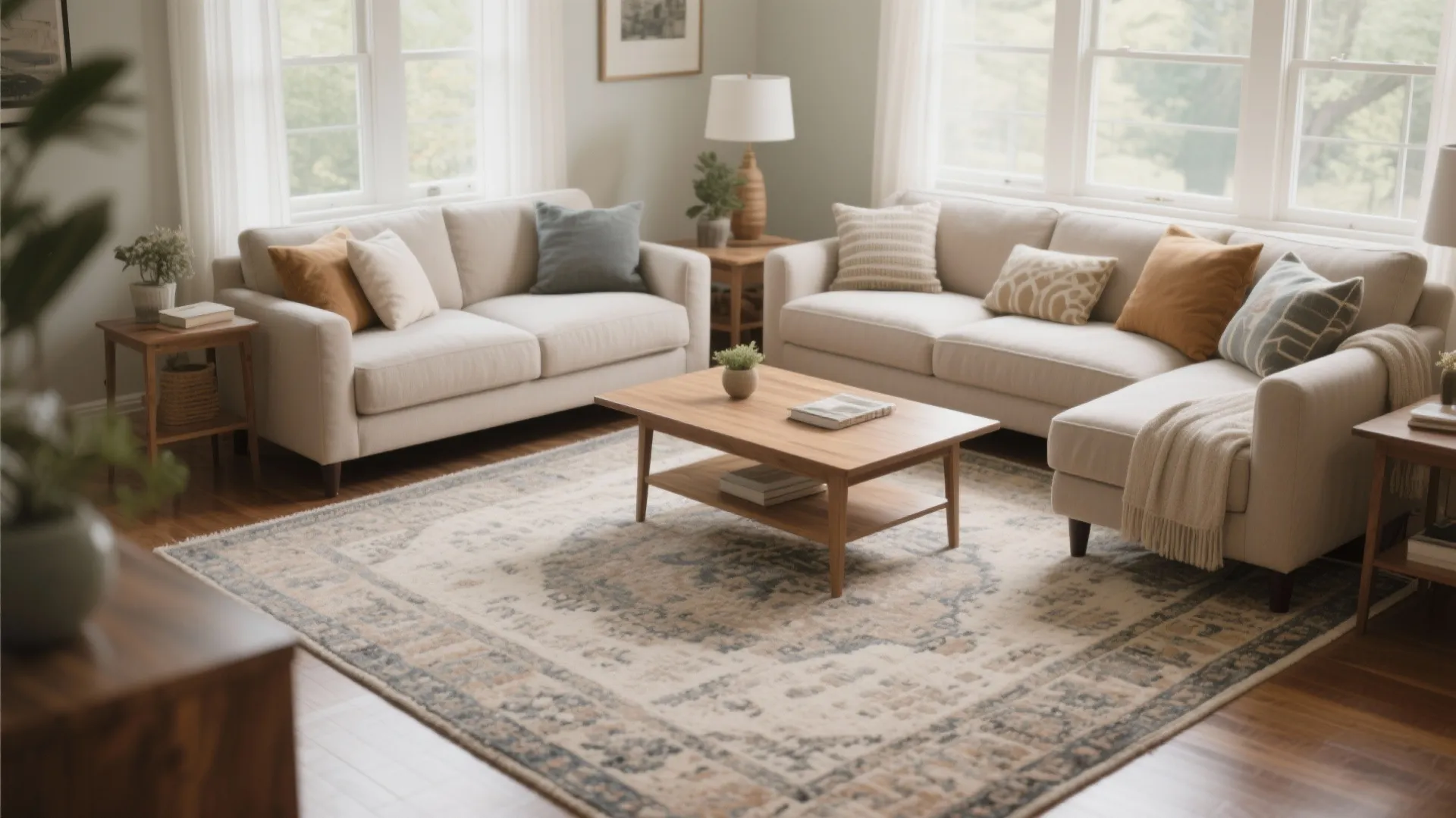 10. Area Rug as a Visual Anchor