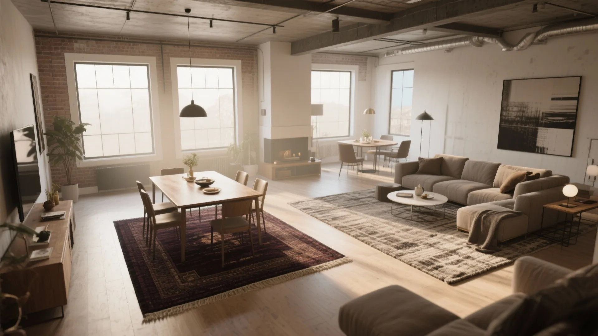 1. Area Rugs as Invisible Walls