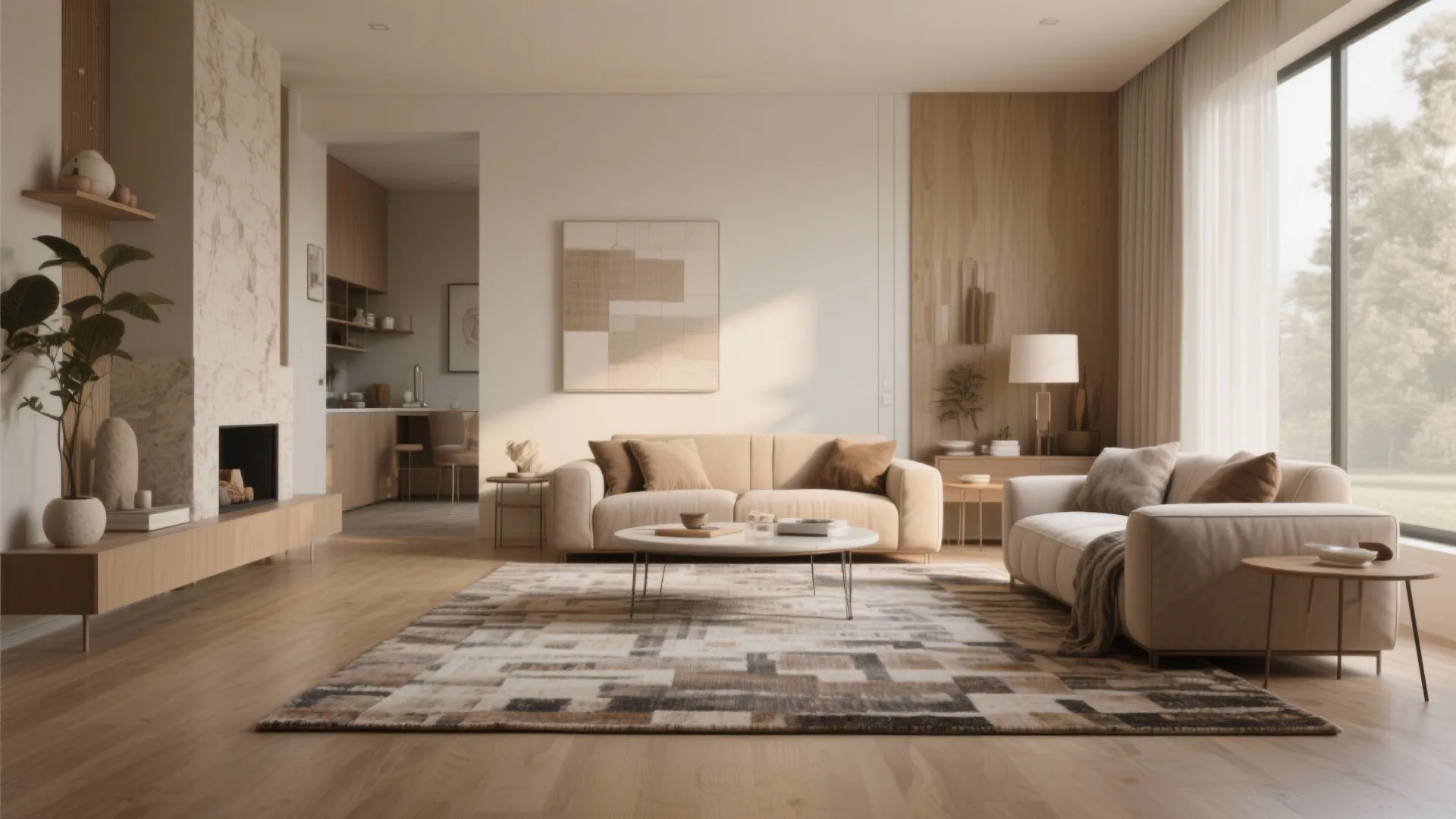 10. Area rugs to anchor zones