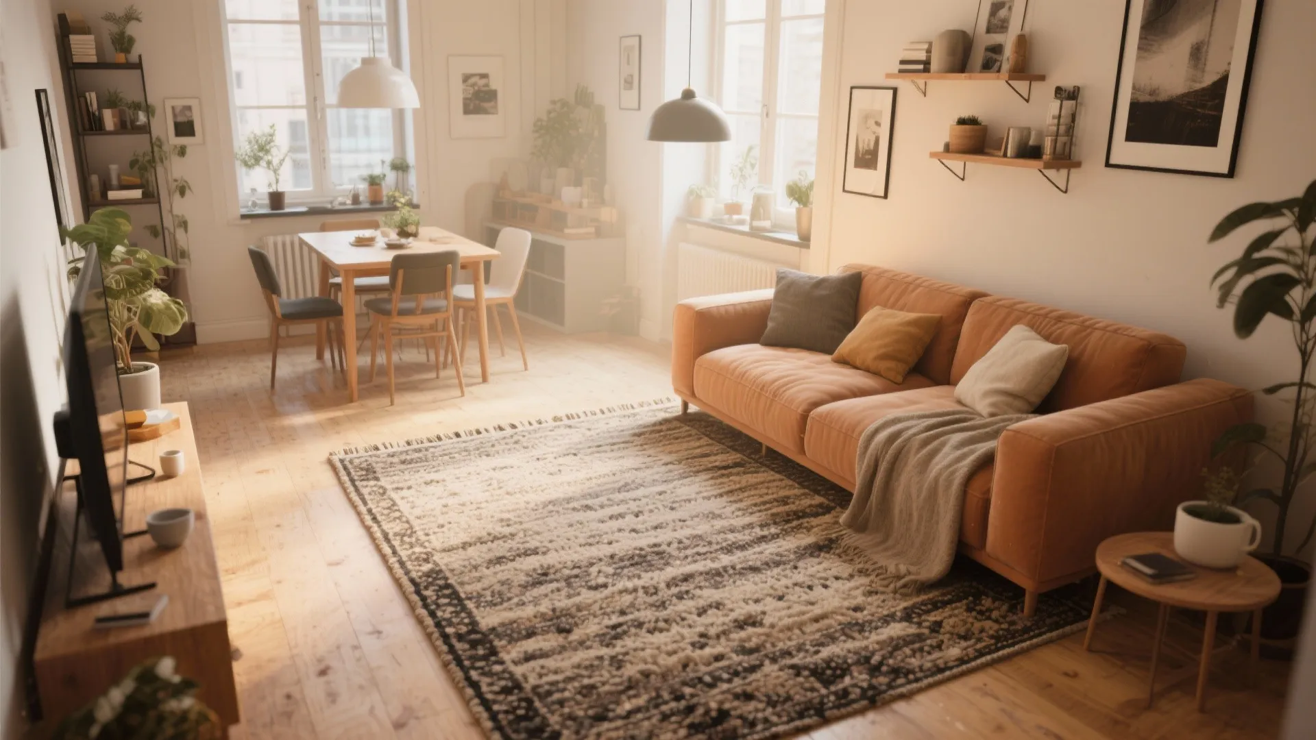 6. Area Rugs to Define Zones