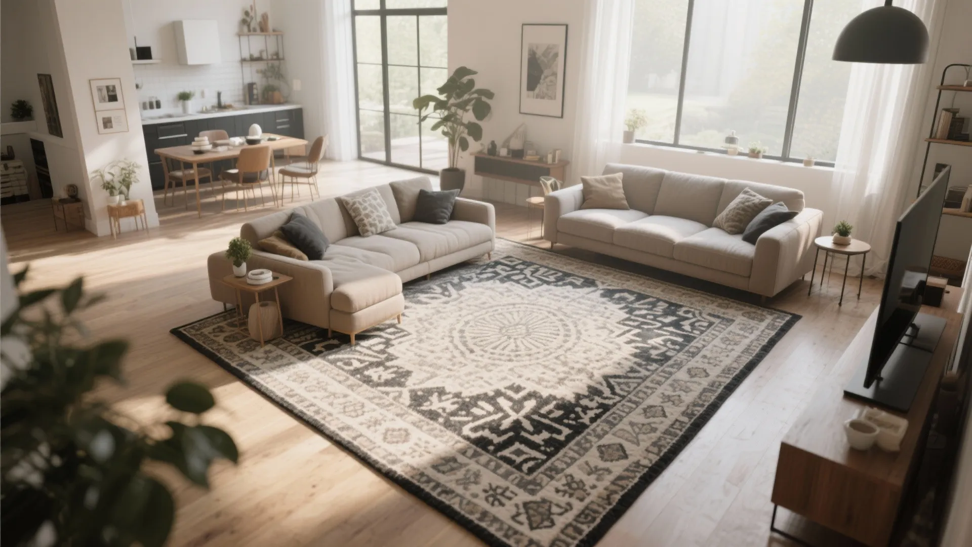 8. Area Rugs for Zoning