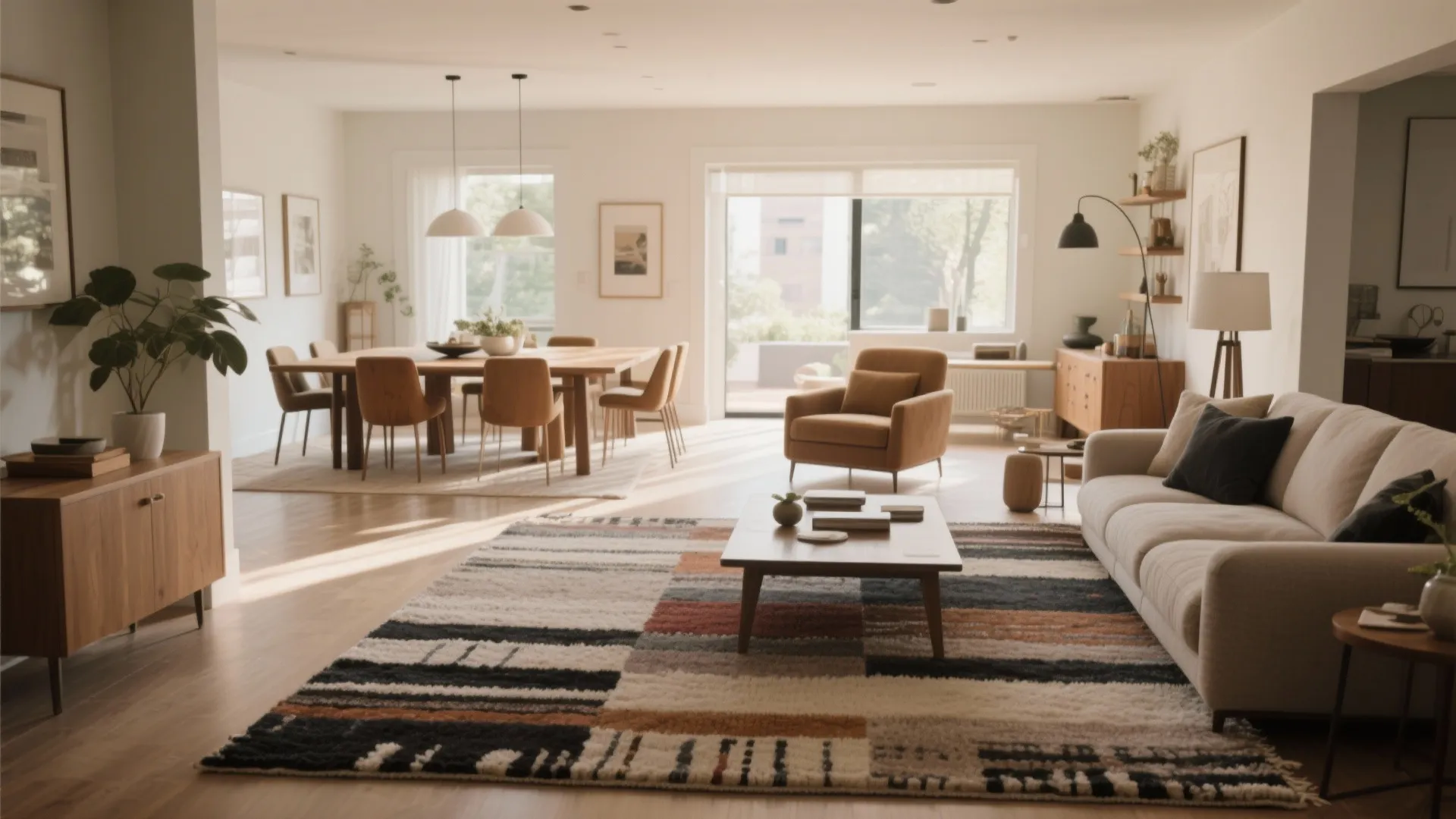 2. Defining Zones with Area Rugs