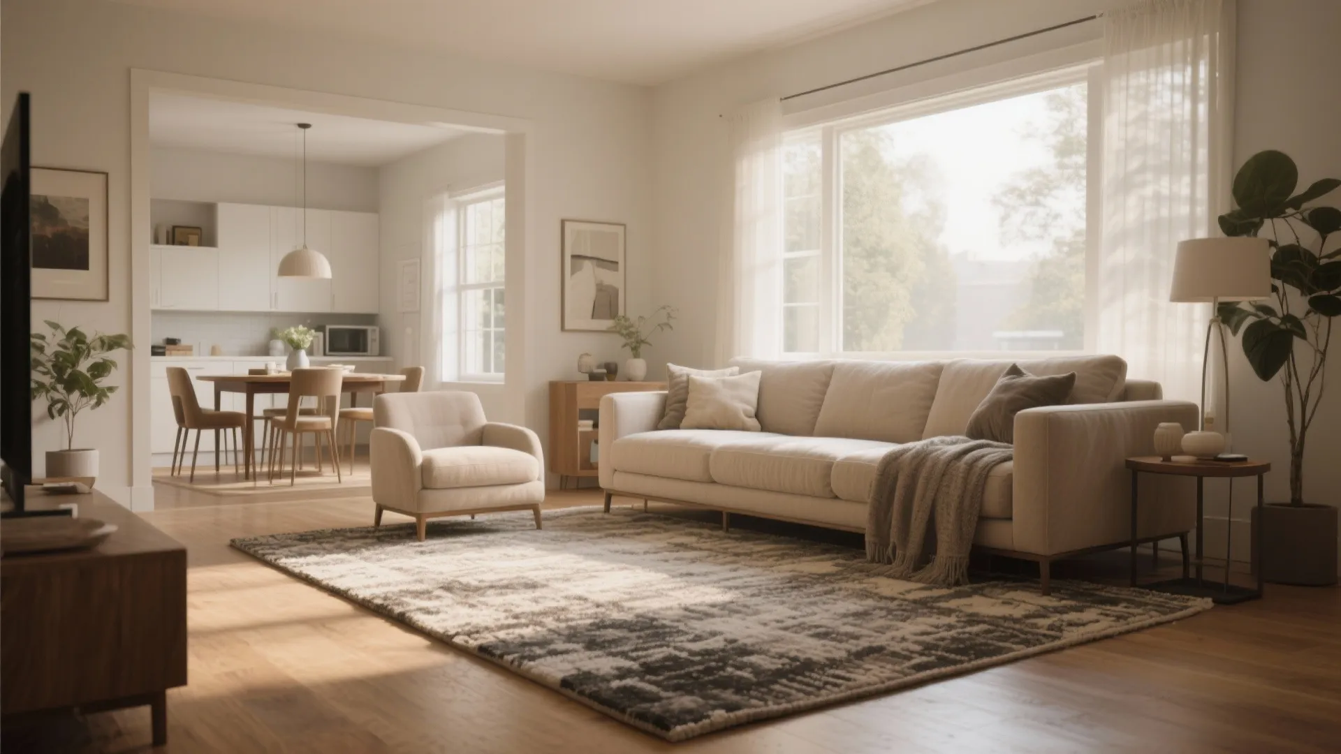 2. Zoning with Area Rugs