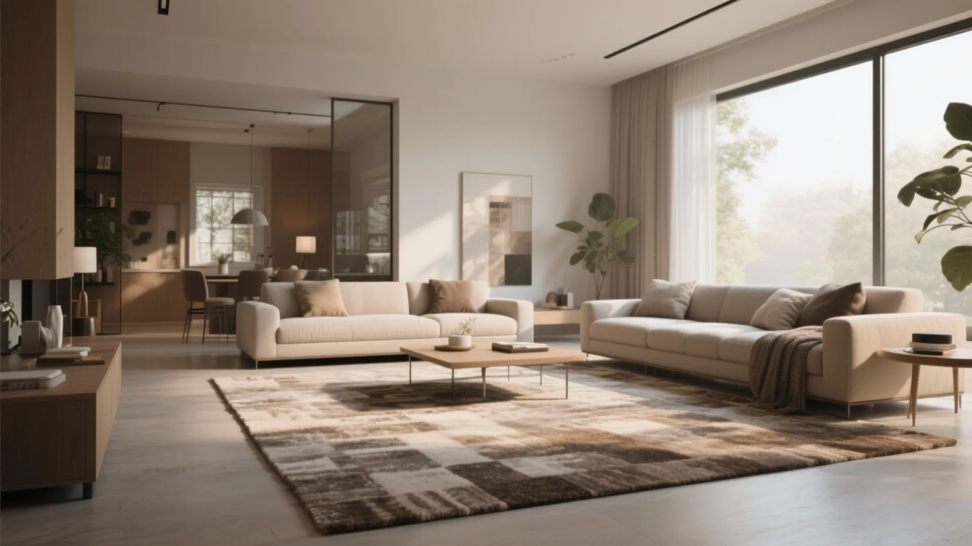 4. Area Rugs to Zone the Space