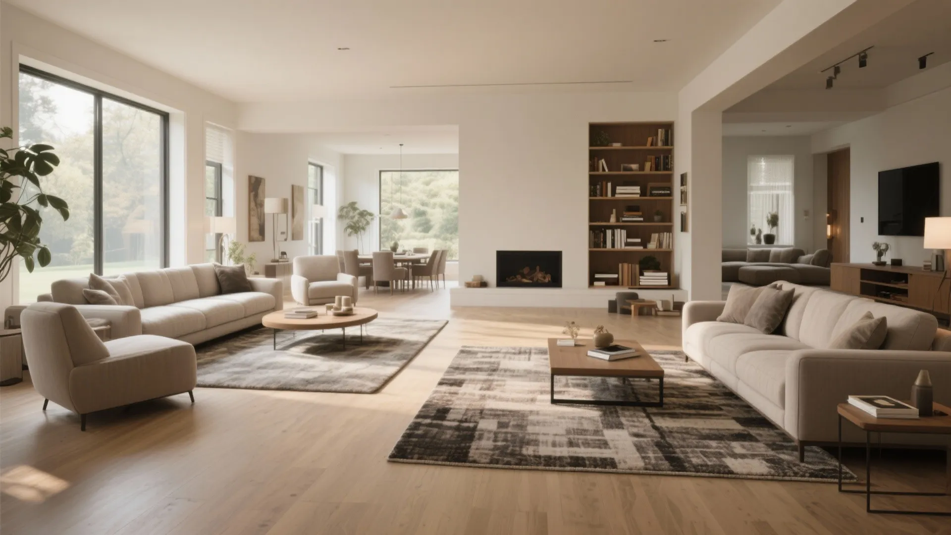 1. Defining Zones with Area Rugs