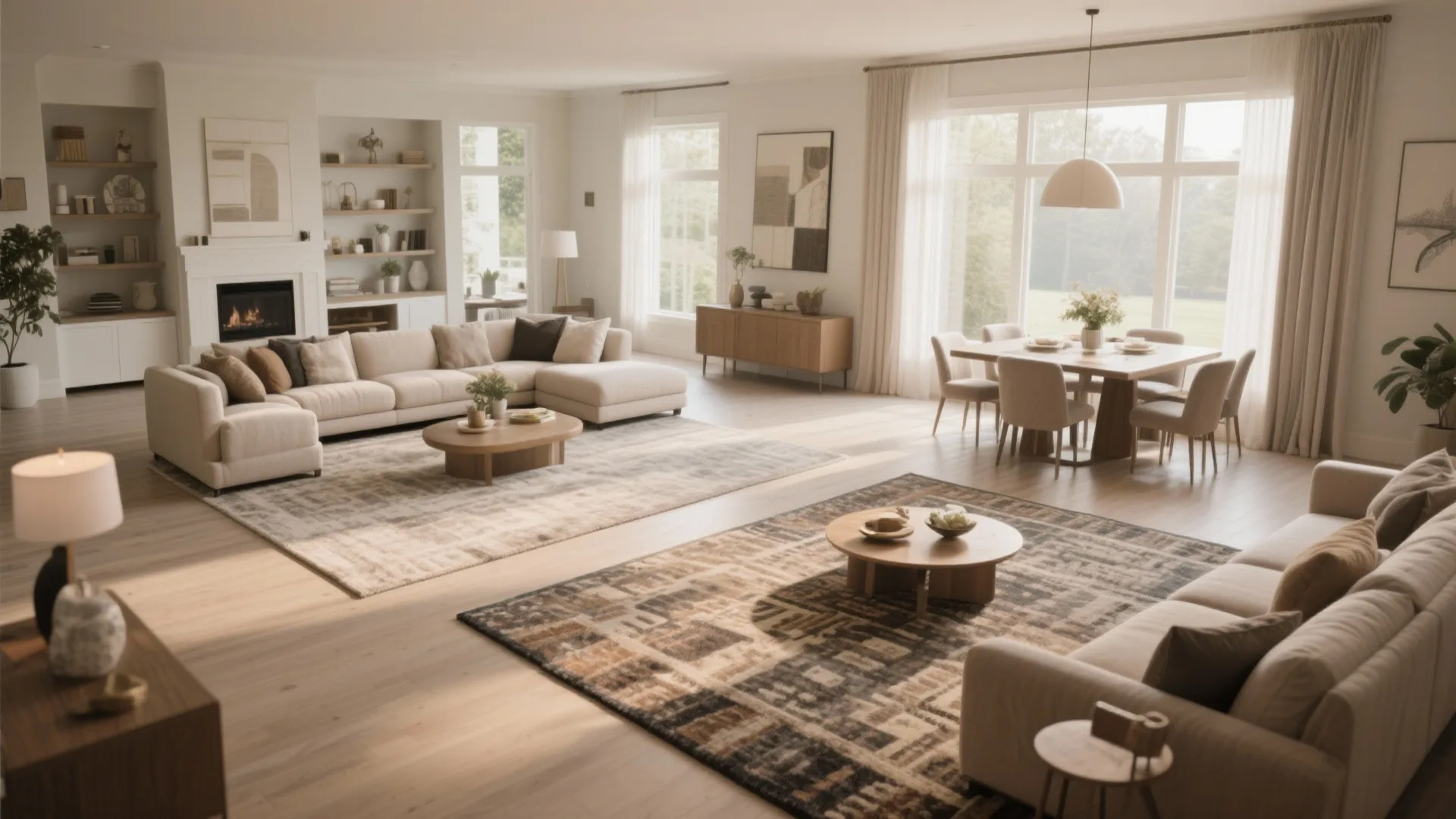 10. Area rugs to define spaces