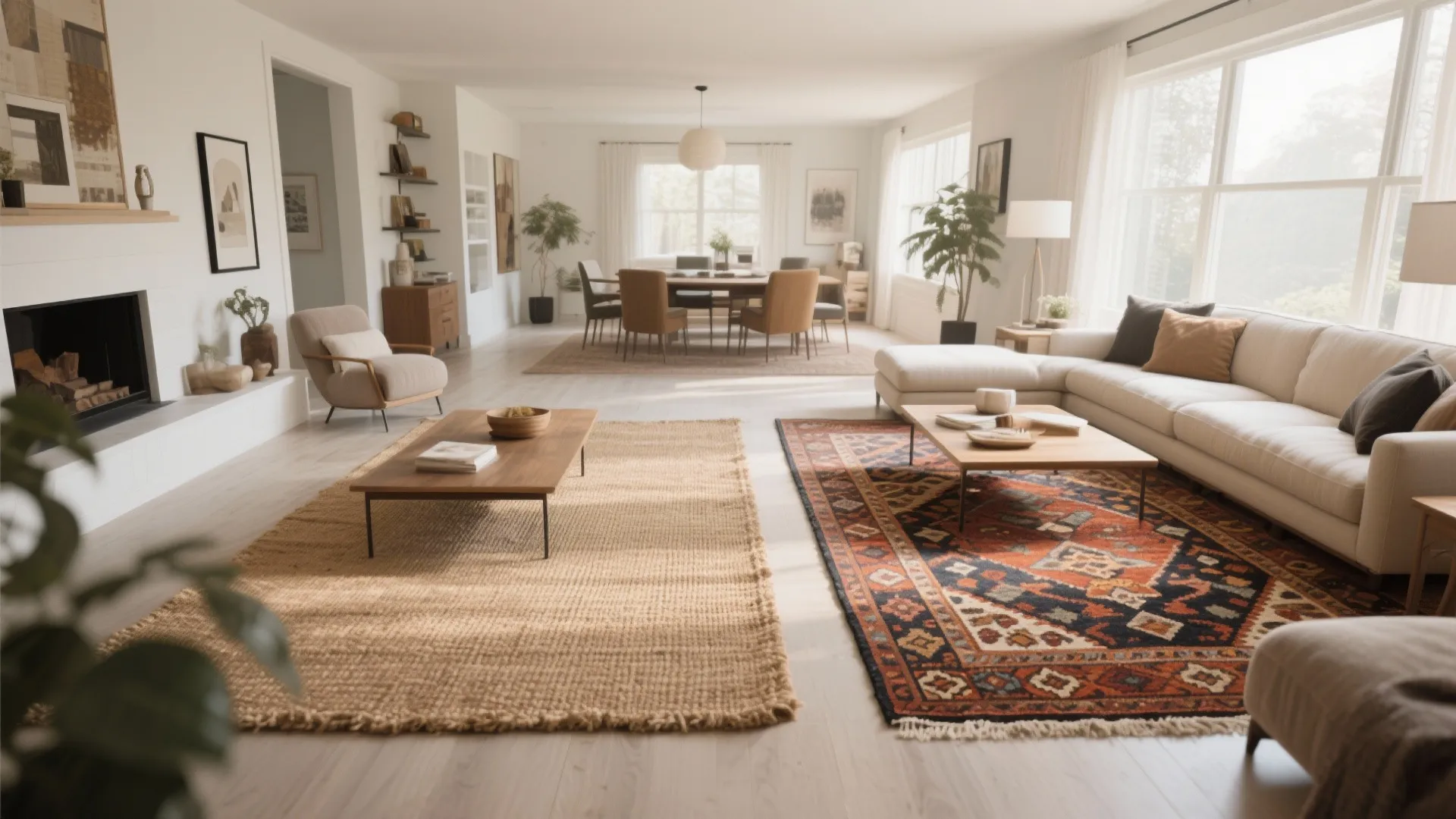 7. Use Area Rugs to Define Zones