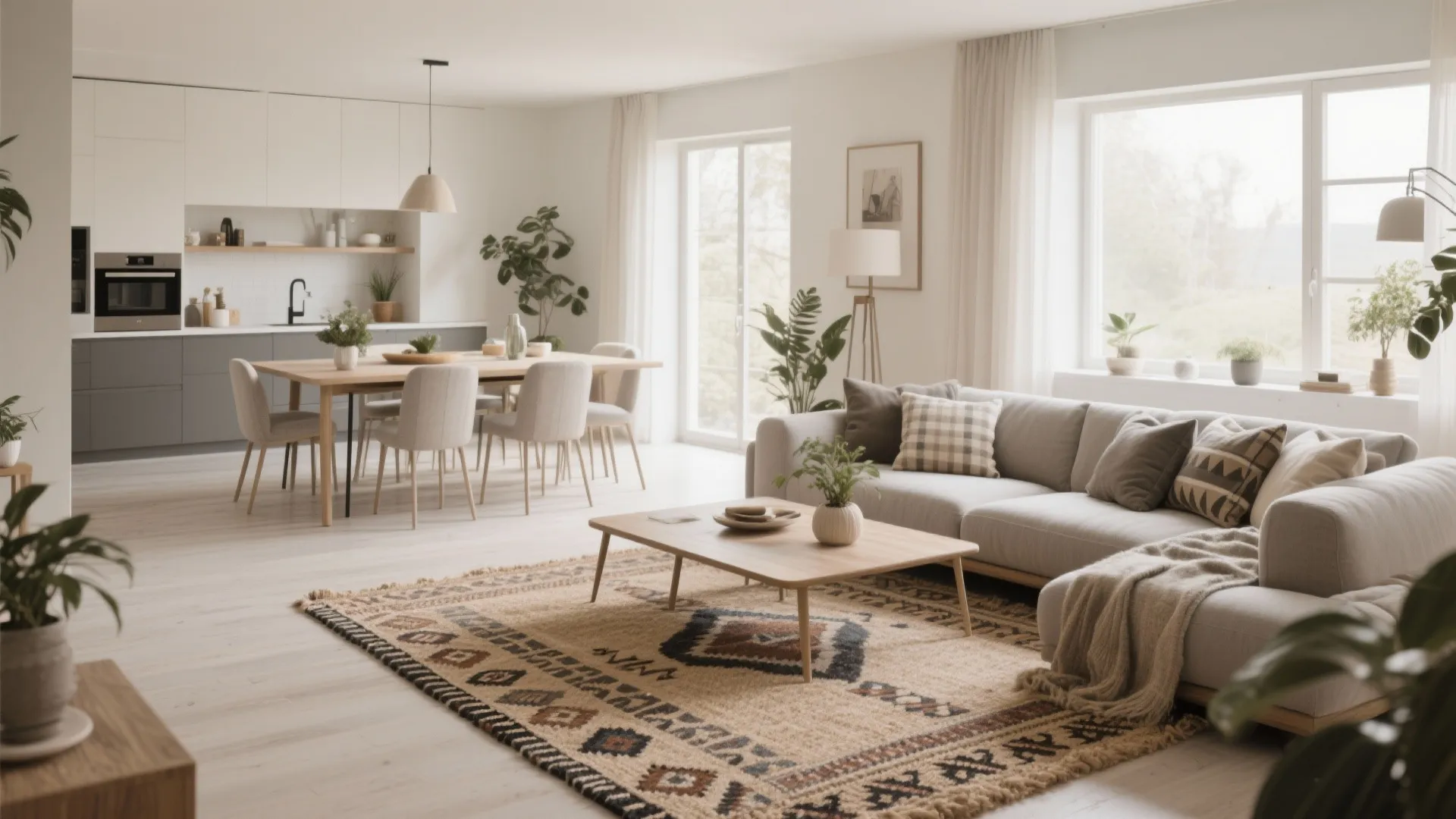 2. Area Rugs to Define Zones