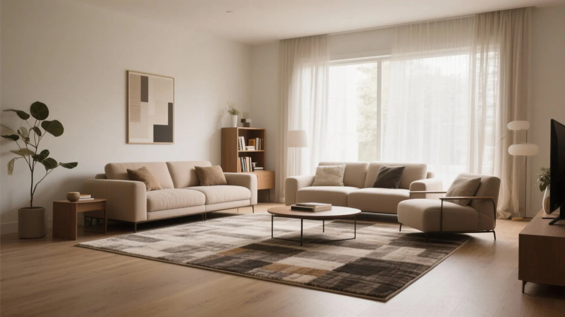 1. Defining Zones with Area Rugs