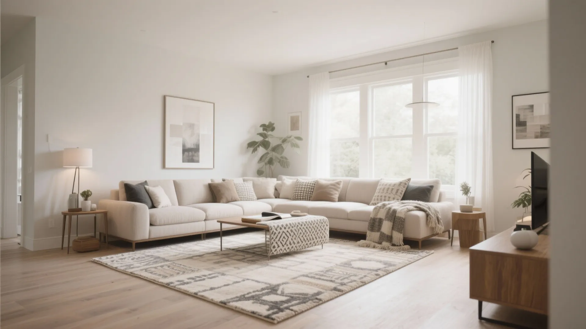 7. Area Rugs for Visual Zoning