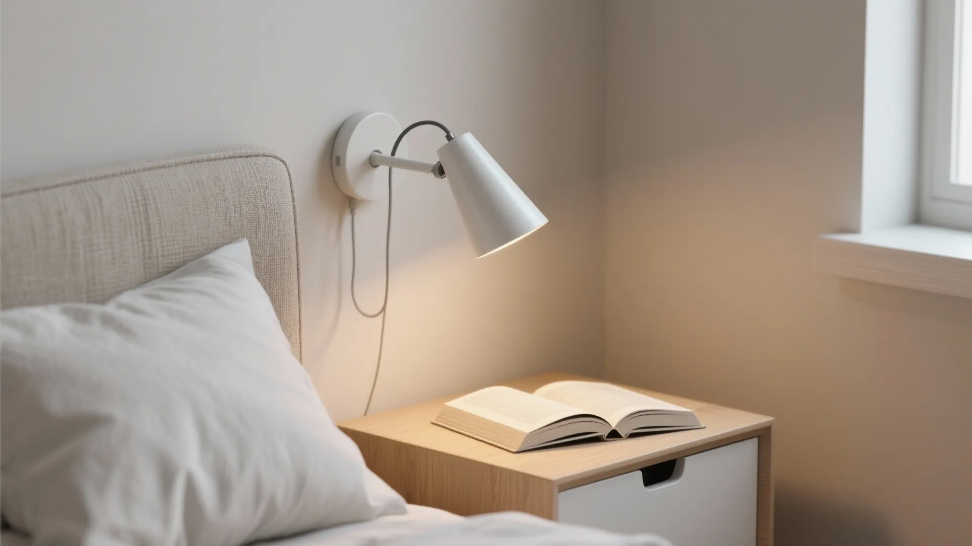 1. Minimal Arm Sconce for Bedside Reading