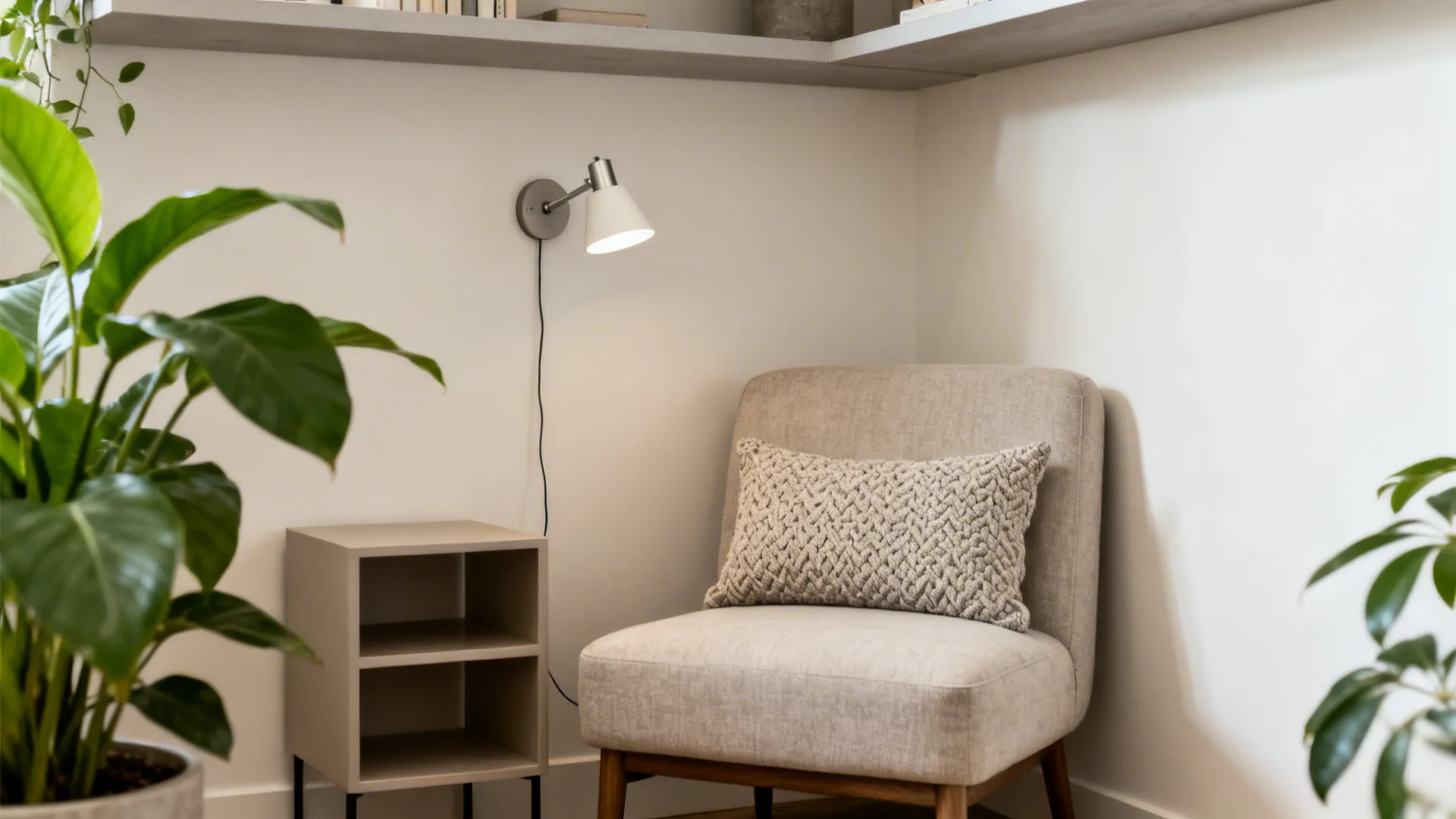 3. Armless Accent Chair to Save Space