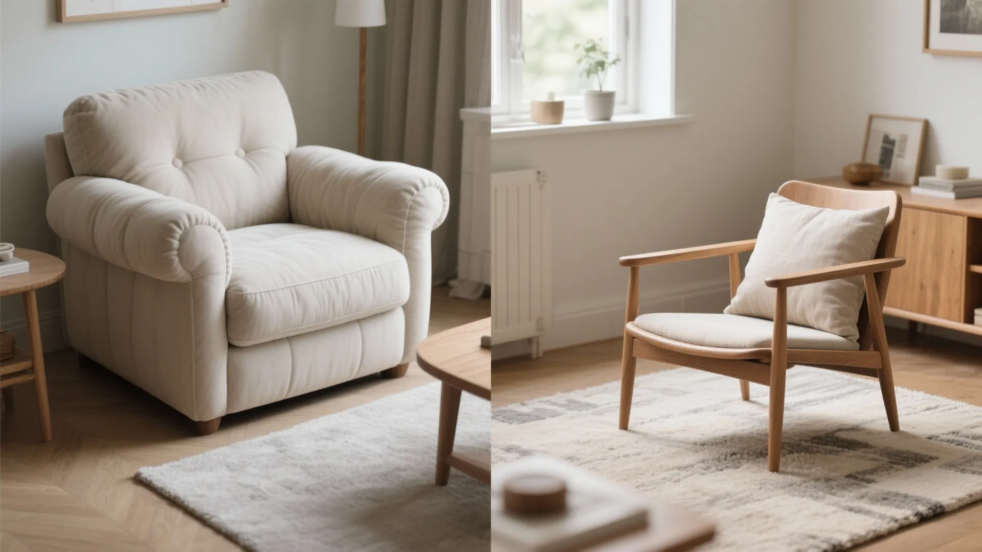 Compact Armless Accent Chair