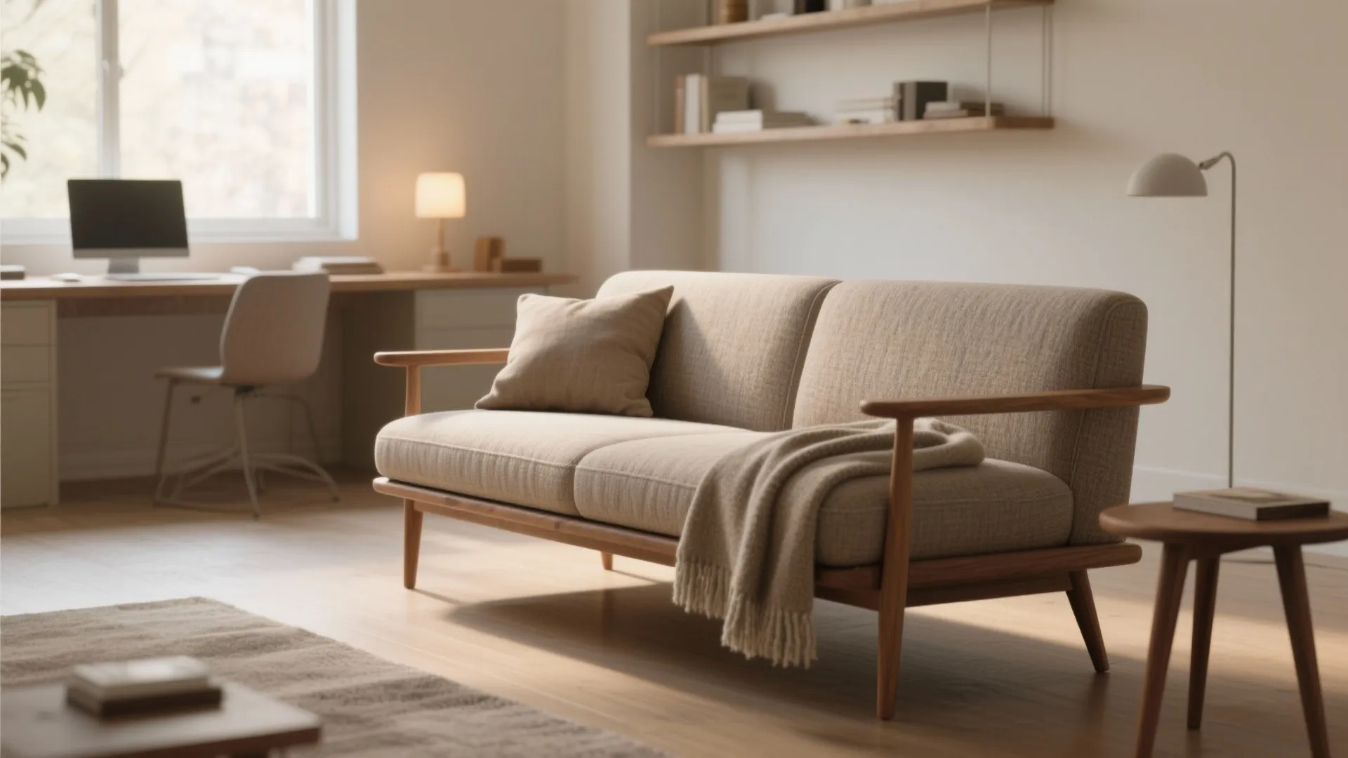 1. Slim armless loveseat