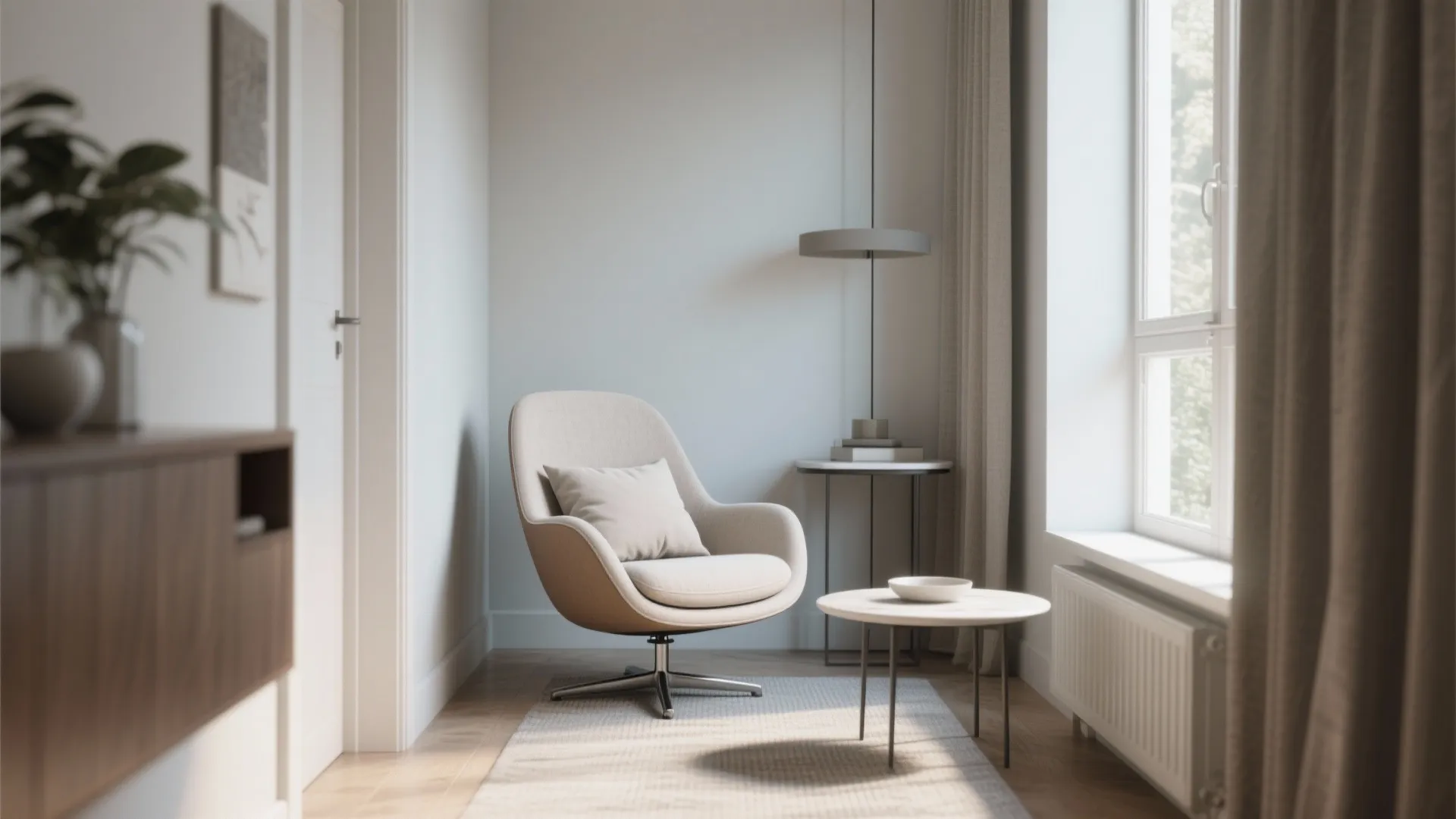 2. Armless Swivel Accent Chair