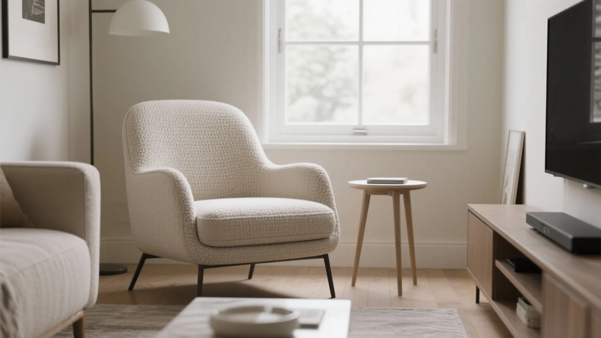 2) Armless slipper chairs to save width