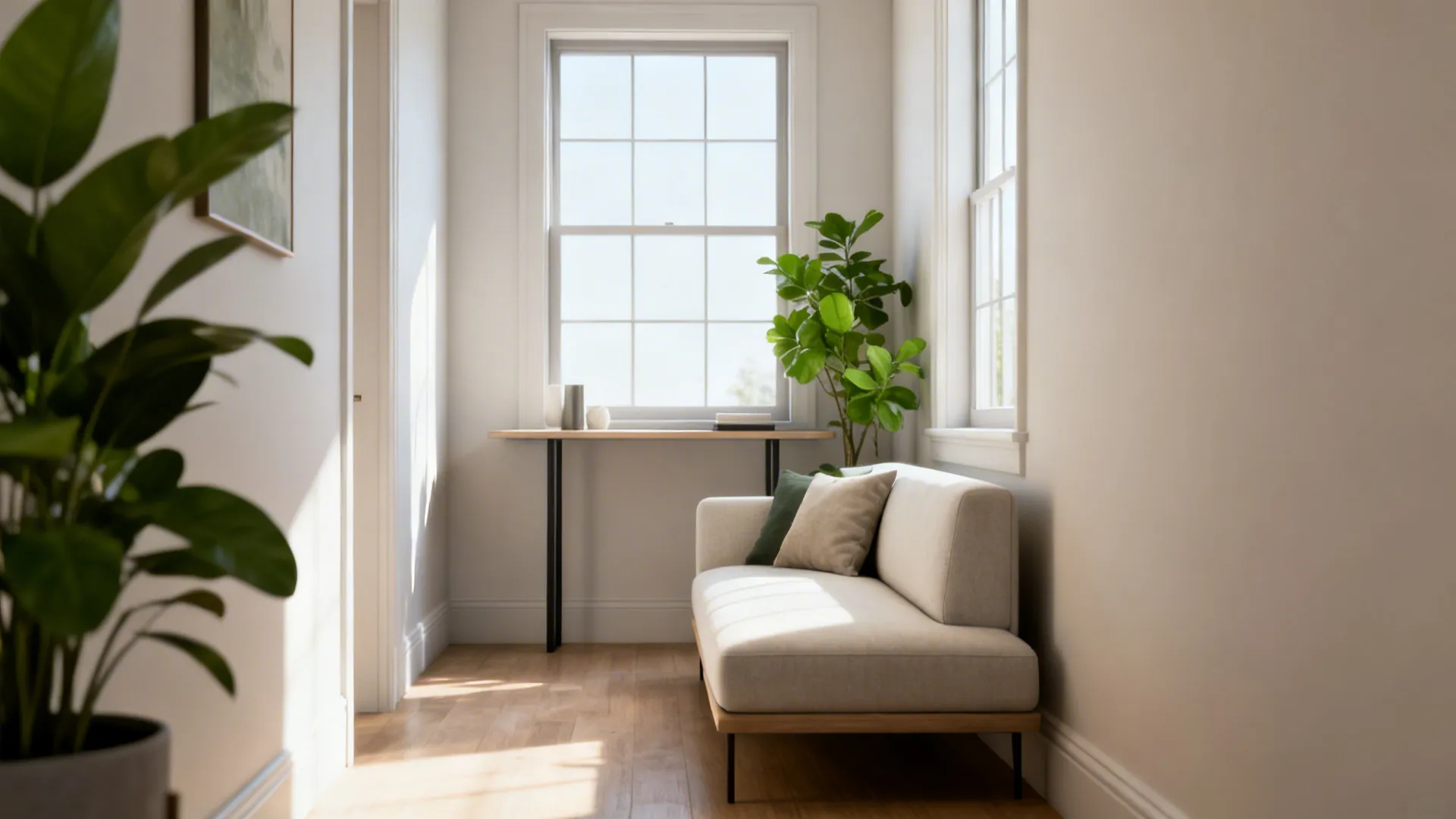 2. Armless Sofa for Visual Lightness