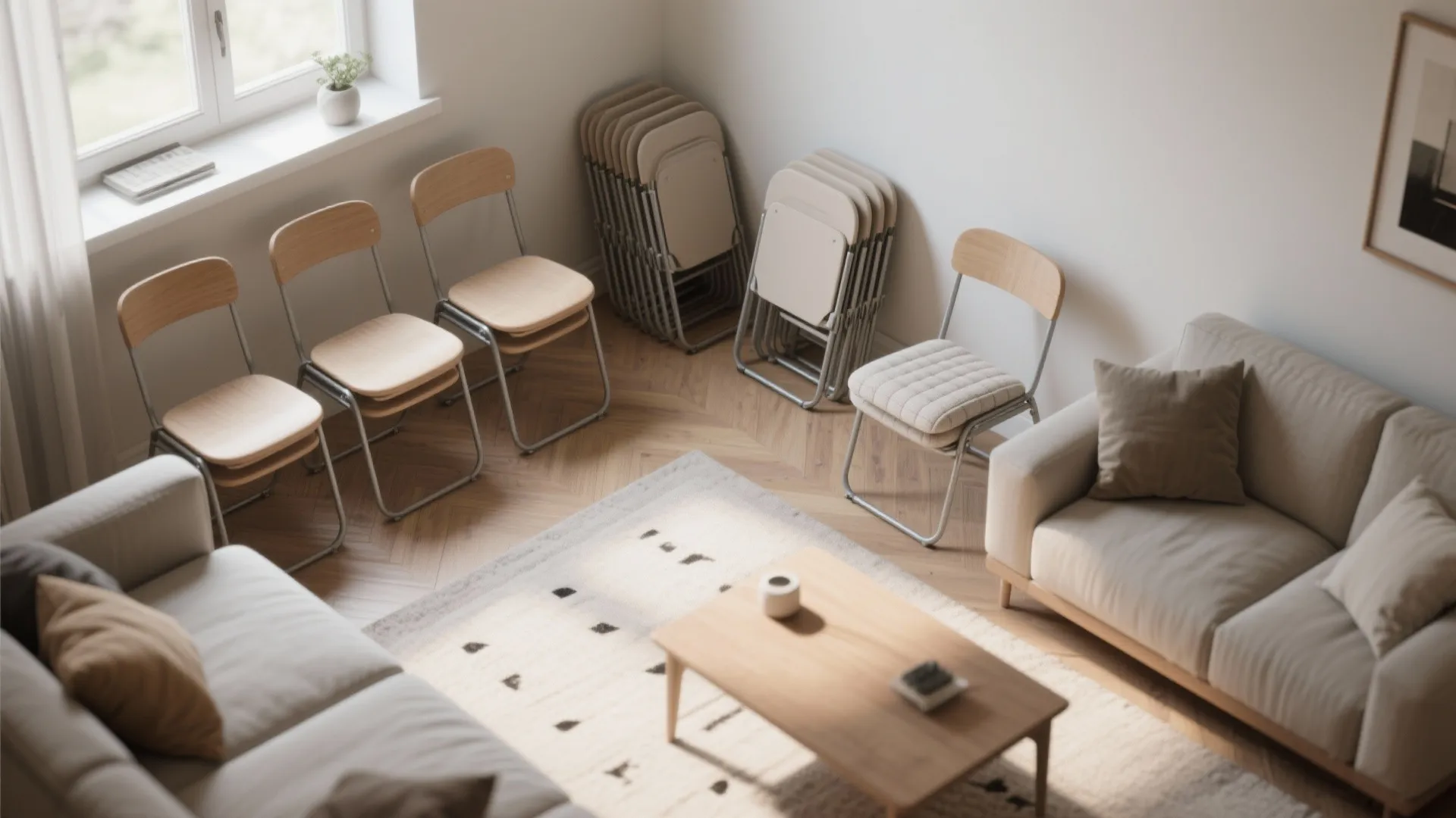 5. Armless Stackable or Folding Pair