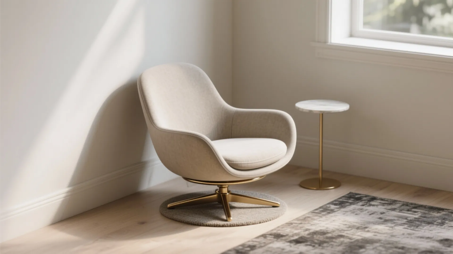 2. Armless swivel accent chair