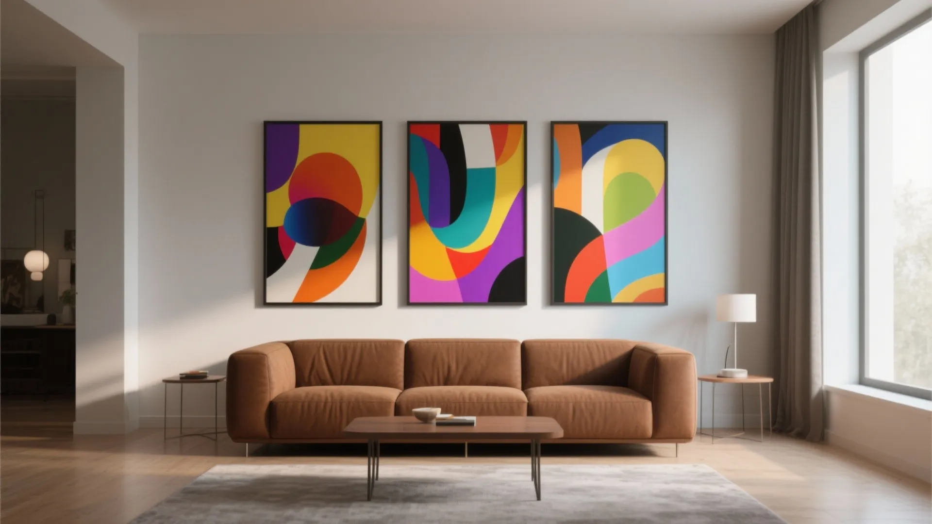 Statement Art Above the Sofa