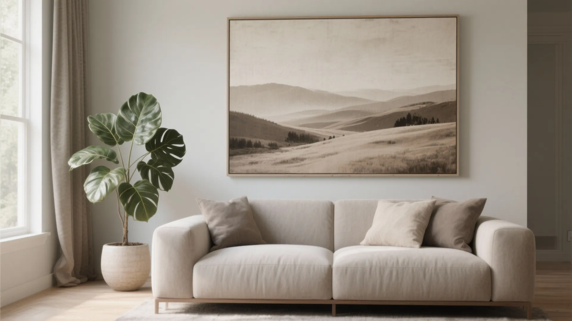 5. Accent with art and green life