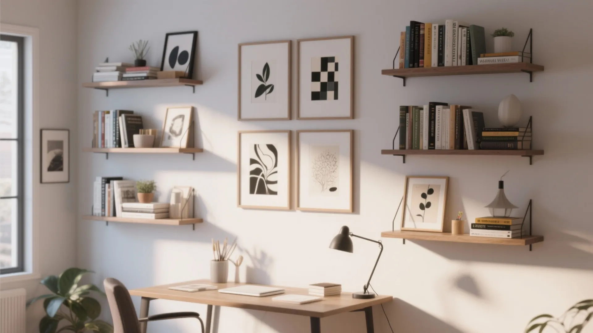 9. Art & Book Combo Walls