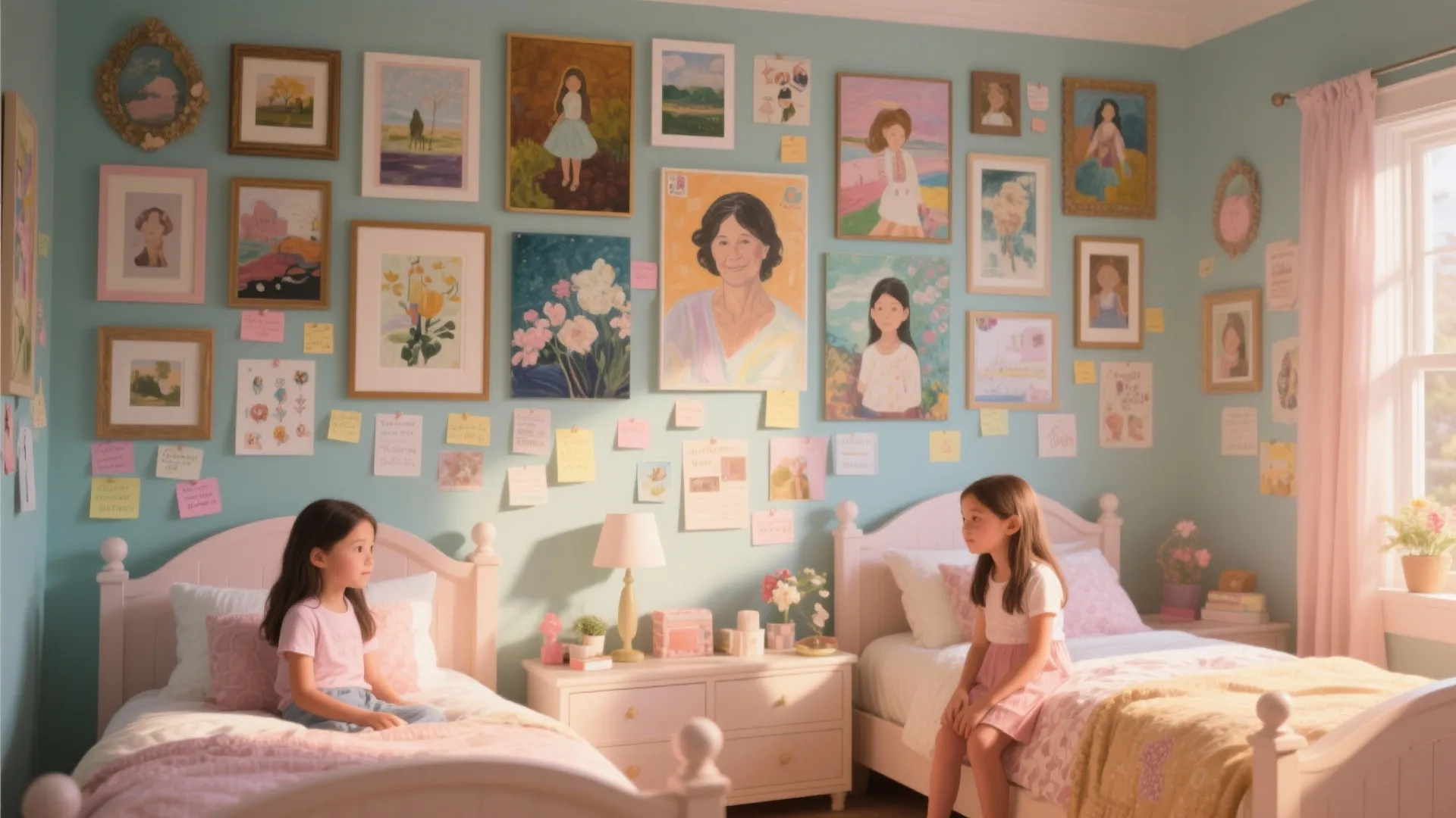 9. Custom Art Collage Wall