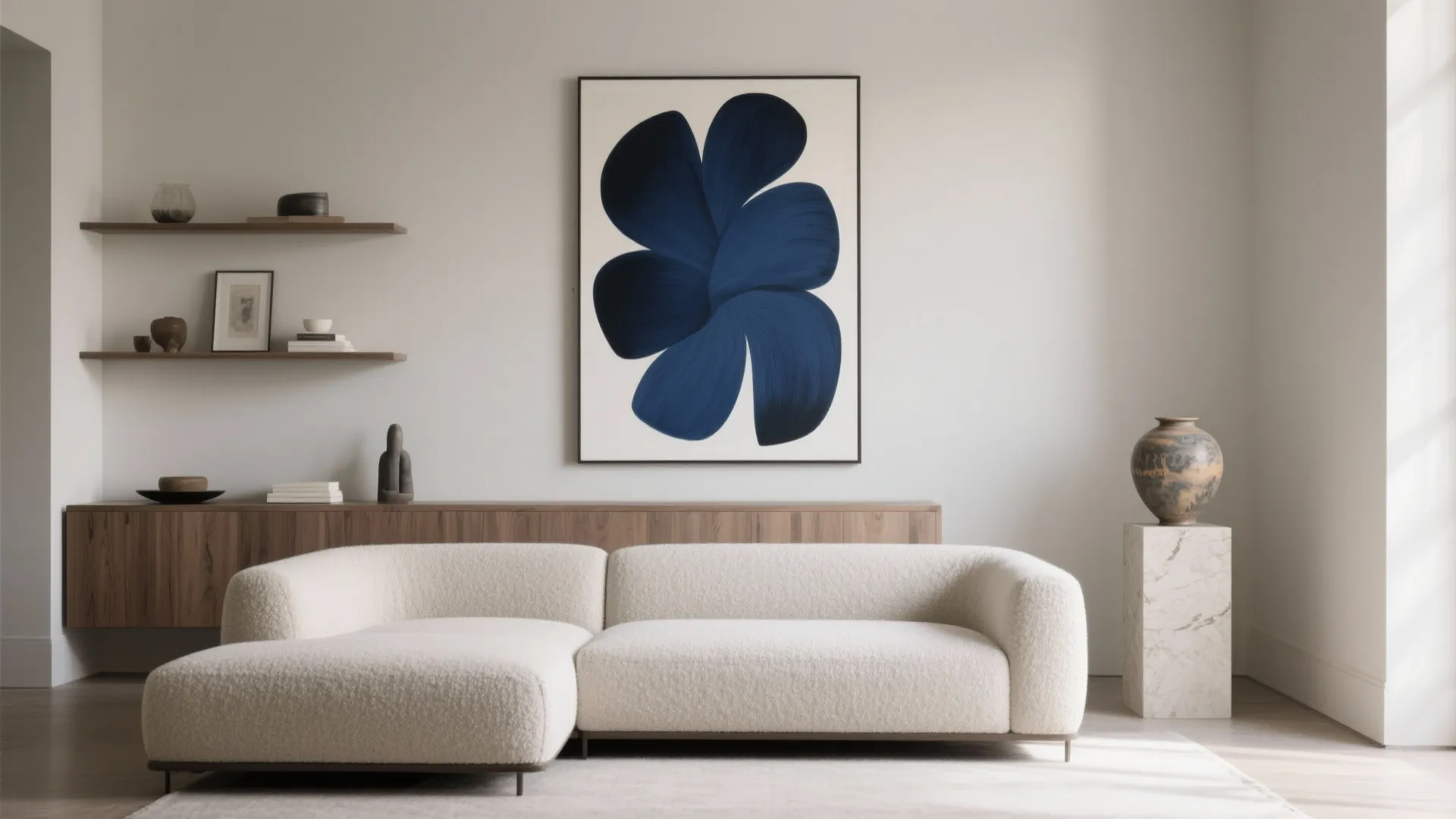 3) Curated art and objects, not clutter