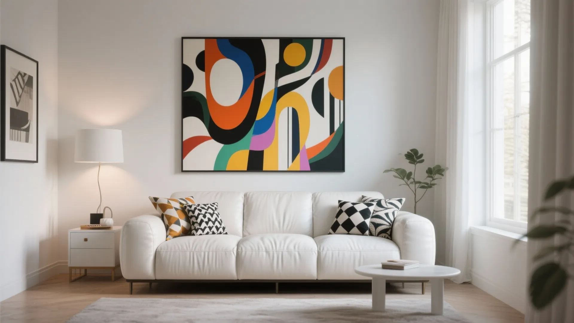 4. Use contrast through art and cushions