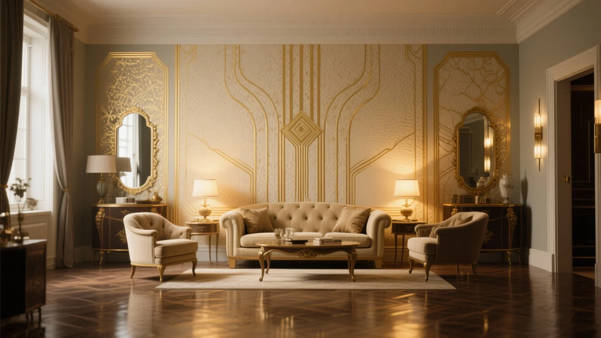 3. Art Deco Glam Lines