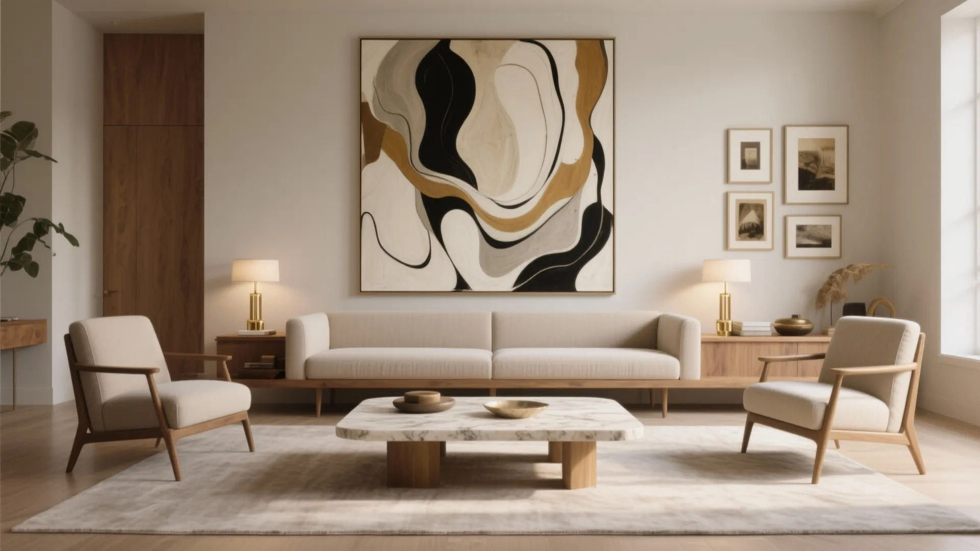 Art-Led Focal Wall And Tailored Seating