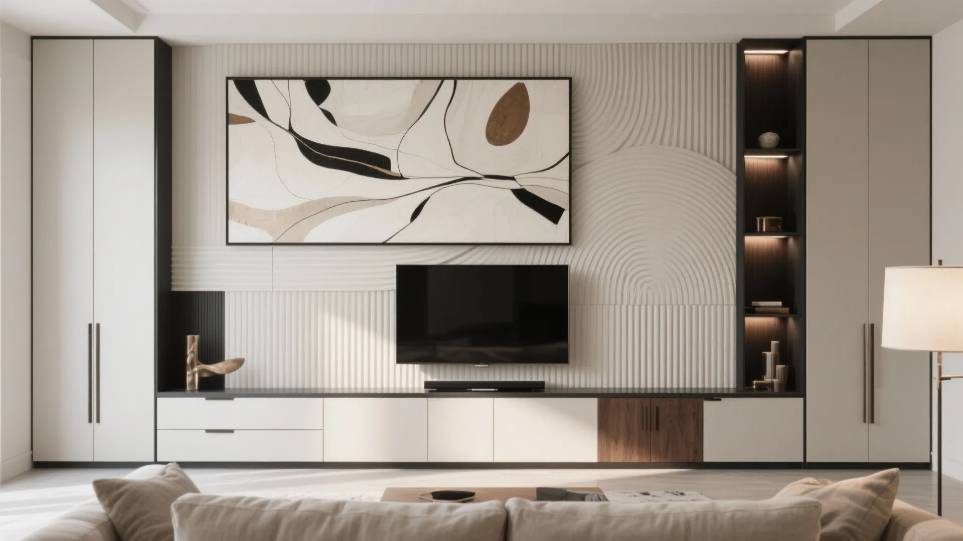 Art-Led Focal Wall and Built-ins