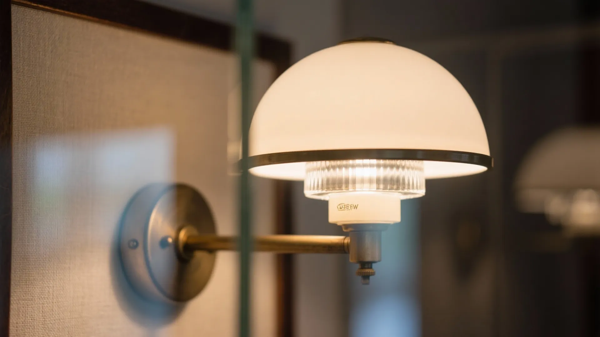 Art spotlight over a narrow console