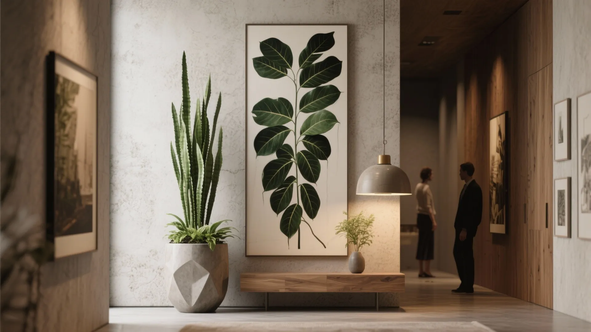 3. Use scale, art, and greenery to communicate your brand